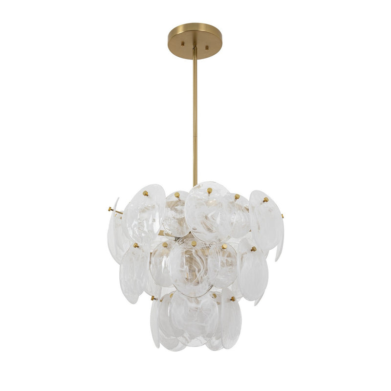 Artcraft AC12211BR Eight Light Chandelier, Brushed Brass
