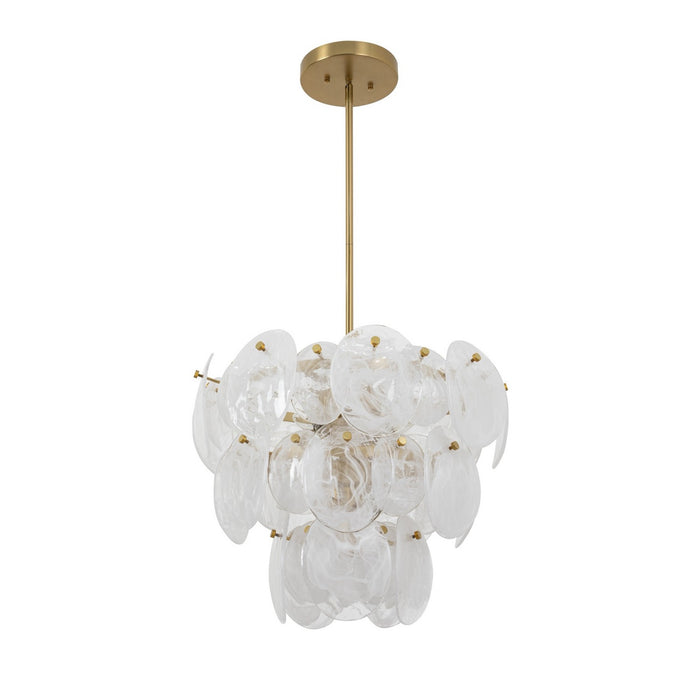Artcraft AC12211BR Eight Light Chandelier, Brushed Brass