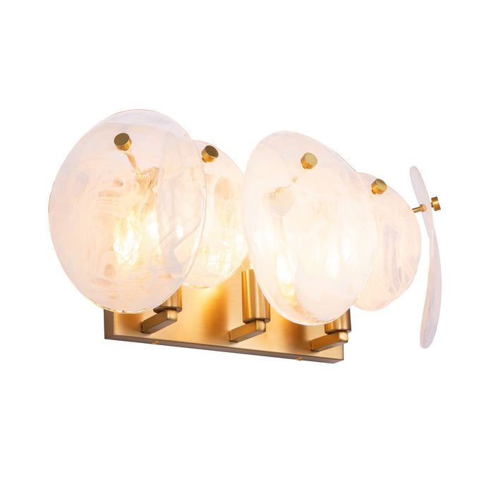 Artcraft AC12213BR Three Light Bathroom Vanity, Brushed Brass