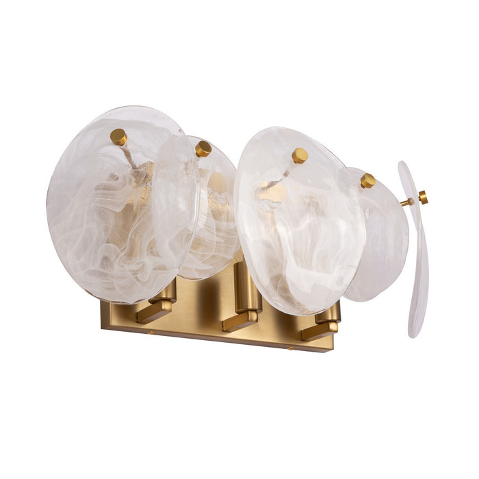 Artcraft AC12213BR Three Light Bathroom Vanity, Brushed Brass