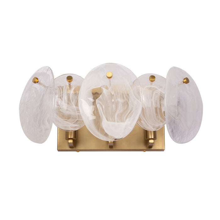 Artcraft AC12213BR Three Light Bathroom Vanity, Brushed Brass