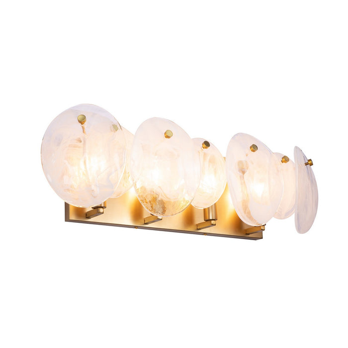 Artcraft AC12214BR Four Light Bathroom Vanity, Brushed Brass