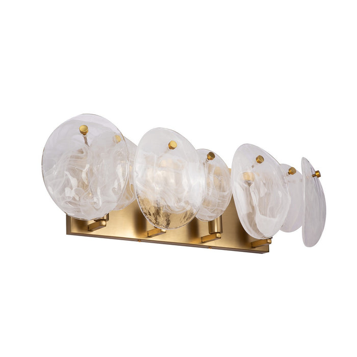 Artcraft AC12214BR Four Light Bathroom Vanity, Brushed Brass