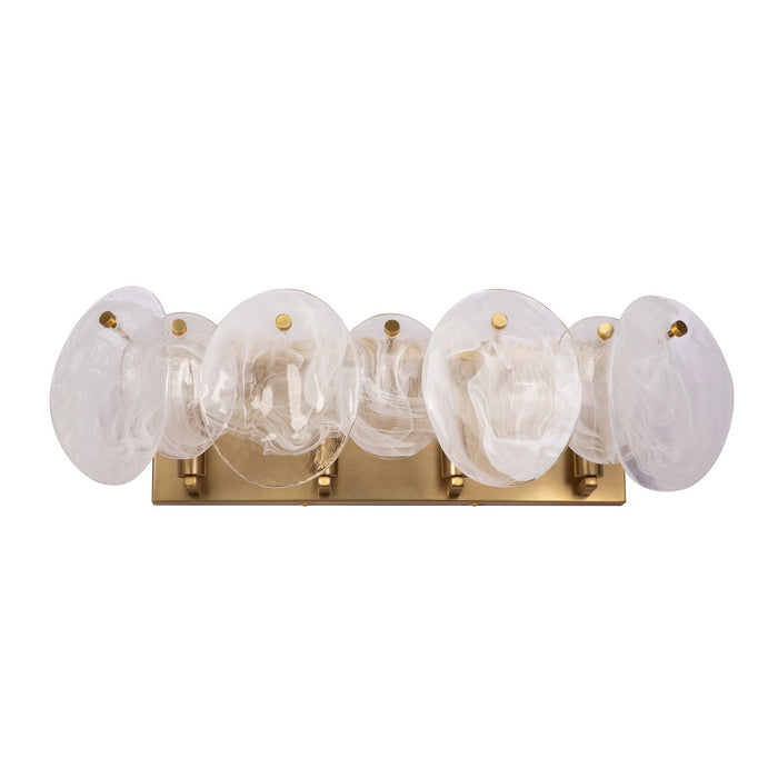 Artcraft AC12214BR Four Light Bathroom Vanity, Brushed Brass