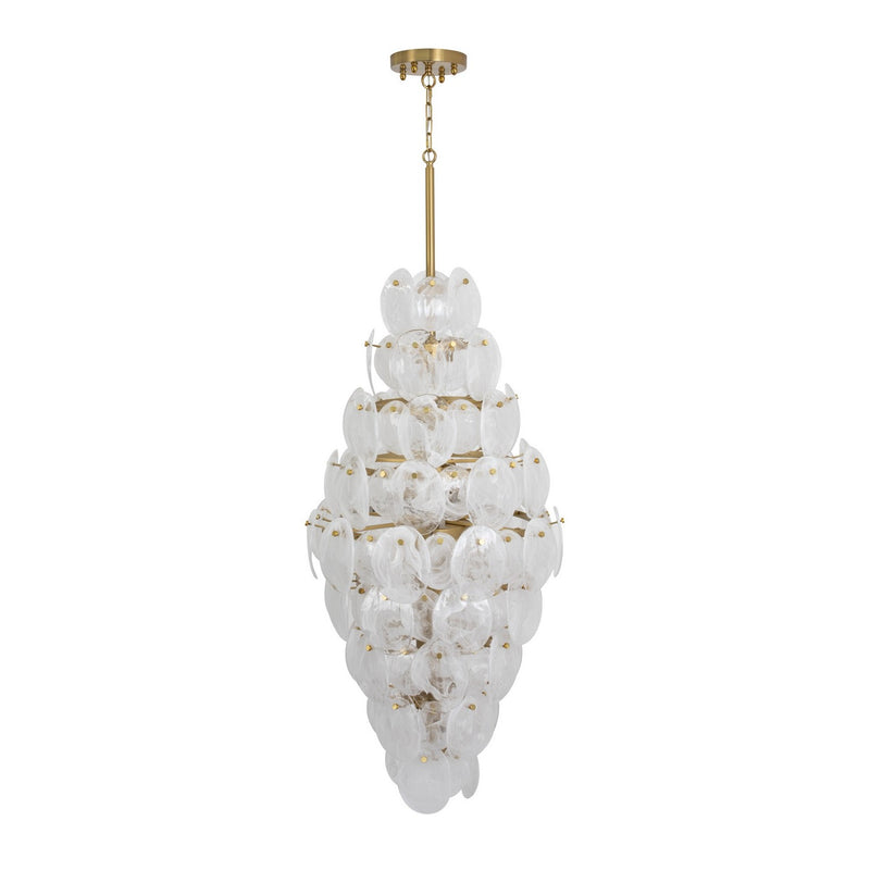 Artcraft AC12219BR 15 Light Chandelier, Brushed Brass