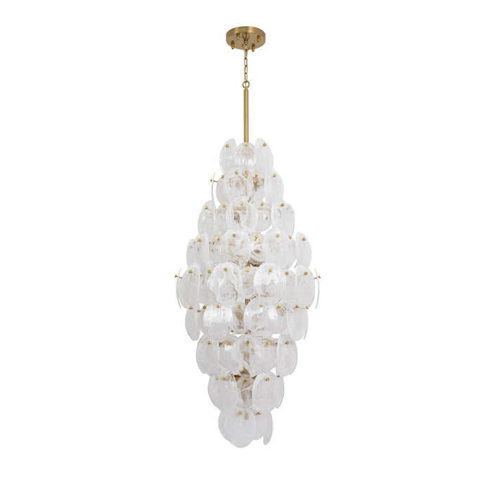 Artcraft AC12219BR 15 Light Chandelier, Brushed Brass
