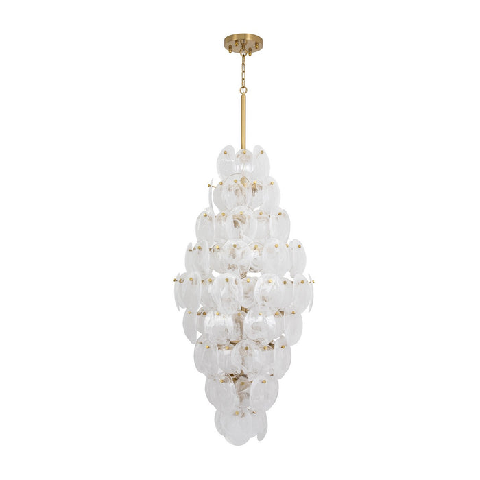 Artcraft AC12219BR 15 Light Chandelier, Brushed Brass