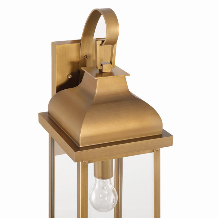 Artcraft AC8180WB One Light Outdoor Wall Sconce, Weathered Brass
