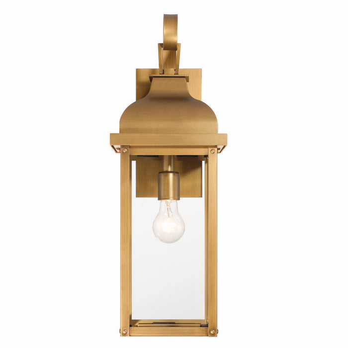 Artcraft AC8180WB One Light Outdoor Wall Sconce, Weathered Brass