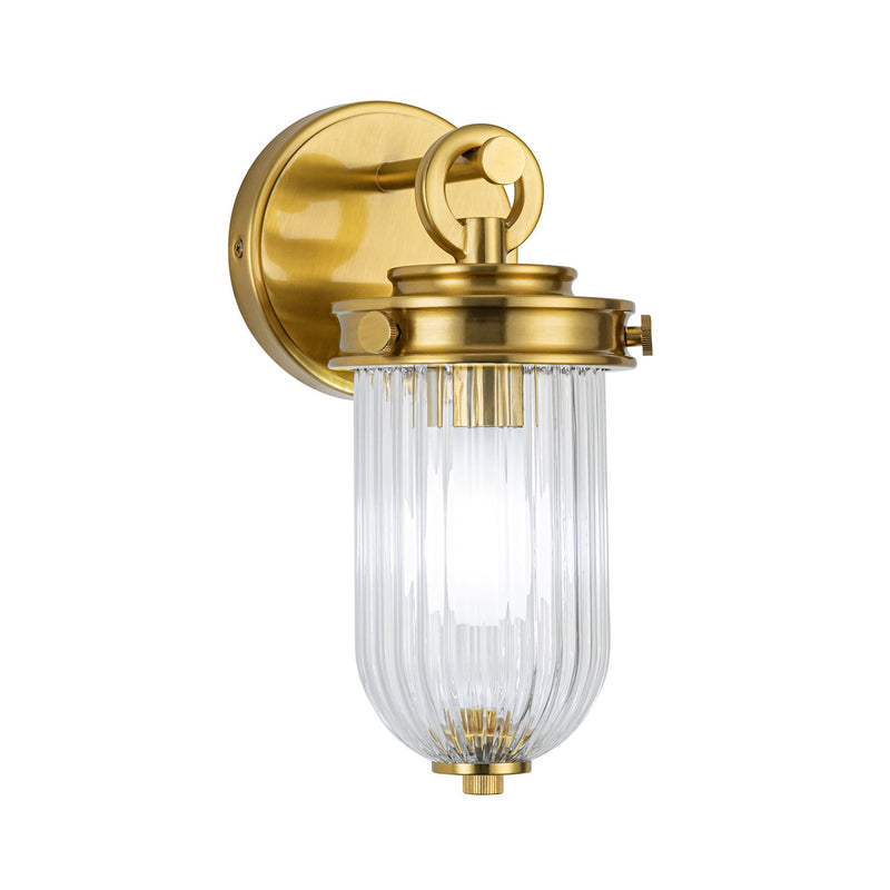 Artcraft AC12021BR One Light Wall Sconce, Vintage Brass