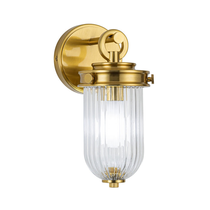 Artcraft AC12021BR One Light Wall Sconce, Vintage Brass
