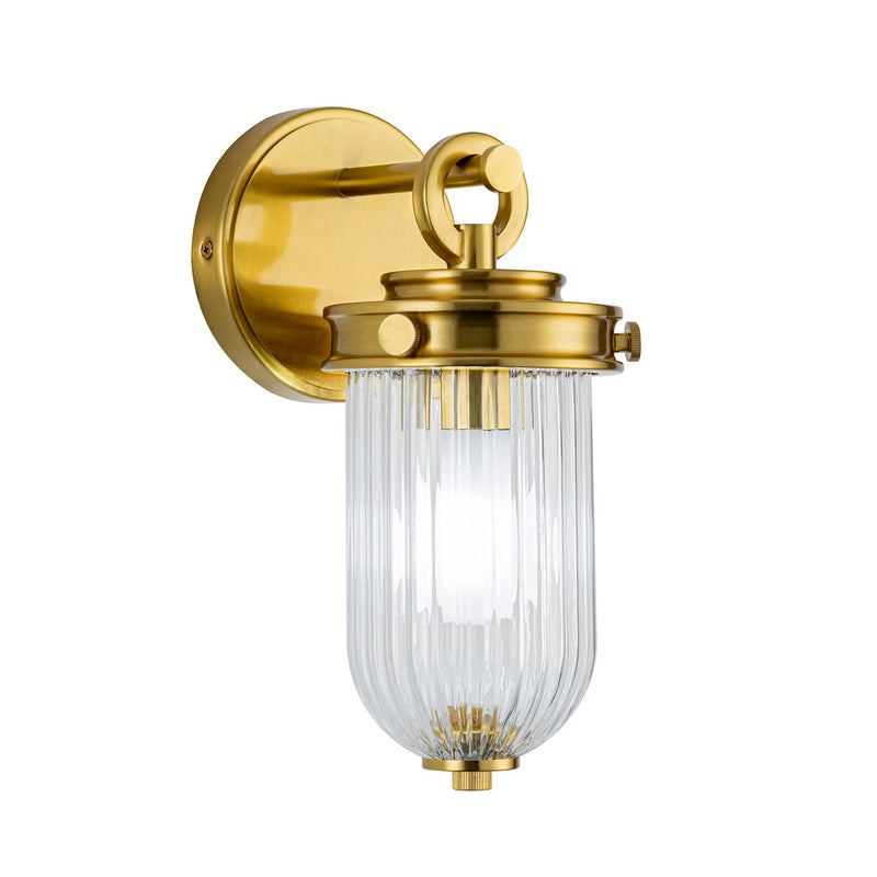 Artcraft AC12021BR One Light Wall Sconce, Vintage Brass