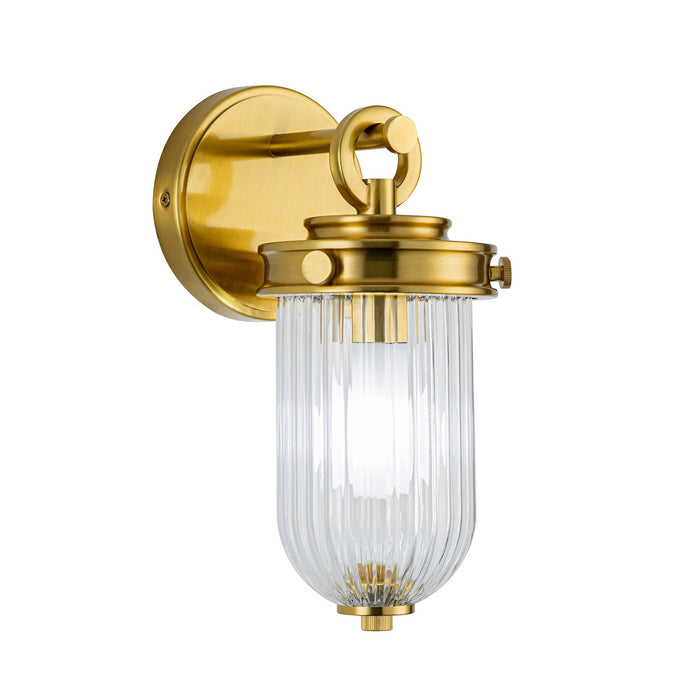 Artcraft AC12021BR One Light Wall Sconce, Vintage Brass