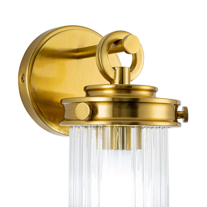 Artcraft AC12021BR One Light Wall Sconce, Vintage Brass