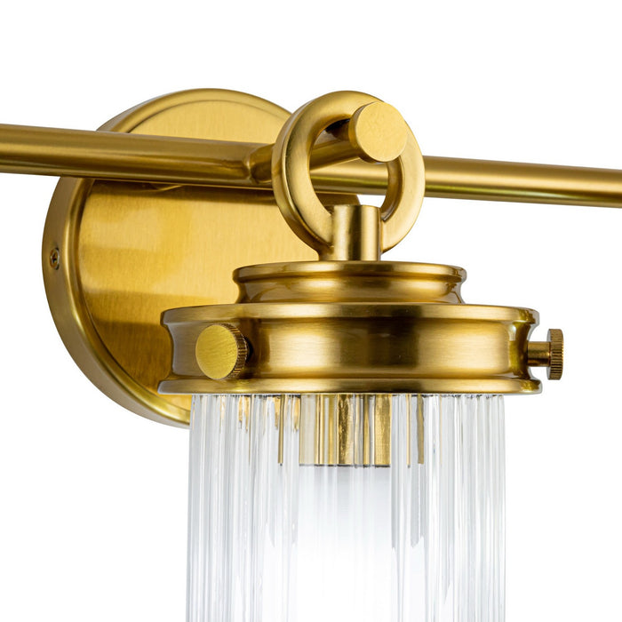 Artcraft AC12023BR Three Light Bathroom Vanity, Vintage Brass