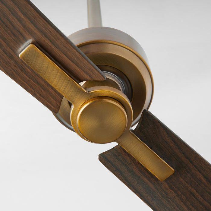 Quorum 30562-47 56"Patio Fan, Brushed Brass