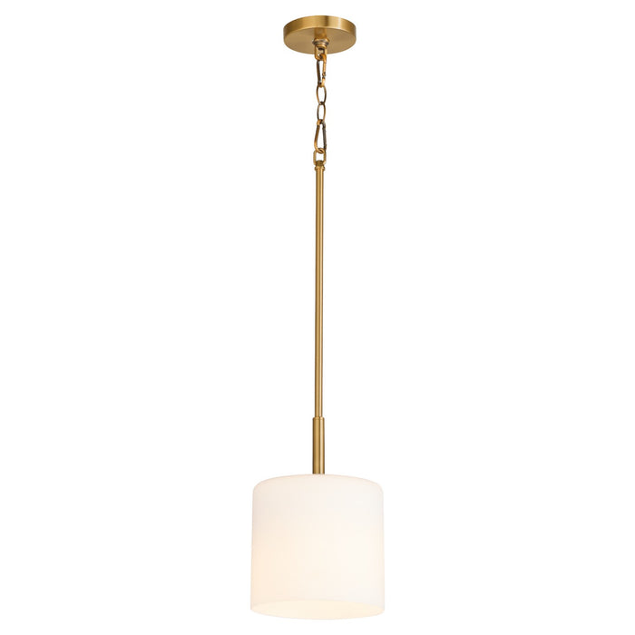 Quorum 3307-47 One Light Pendant, Brushed Brass