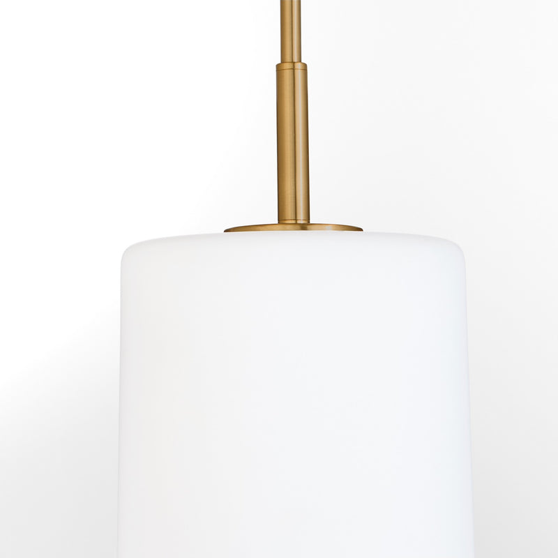 Quorum 3307-47 One Light Pendant, Brushed Brass