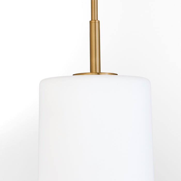Quorum 3307-47 One Light Pendant, Brushed Brass