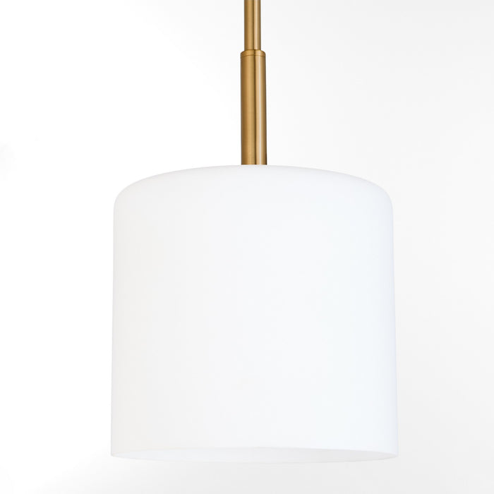 Quorum 3307-47 One Light Pendant, Brushed Brass