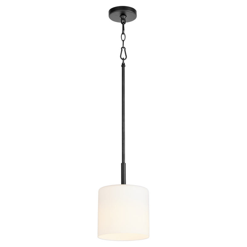 Quorum 3307-59 One Light Pendant, Matte Black