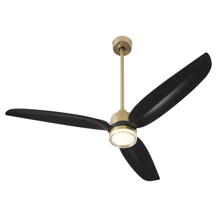 Quorum 34583-80 58"Patio Fan, Aged Brass w/ MB downrod