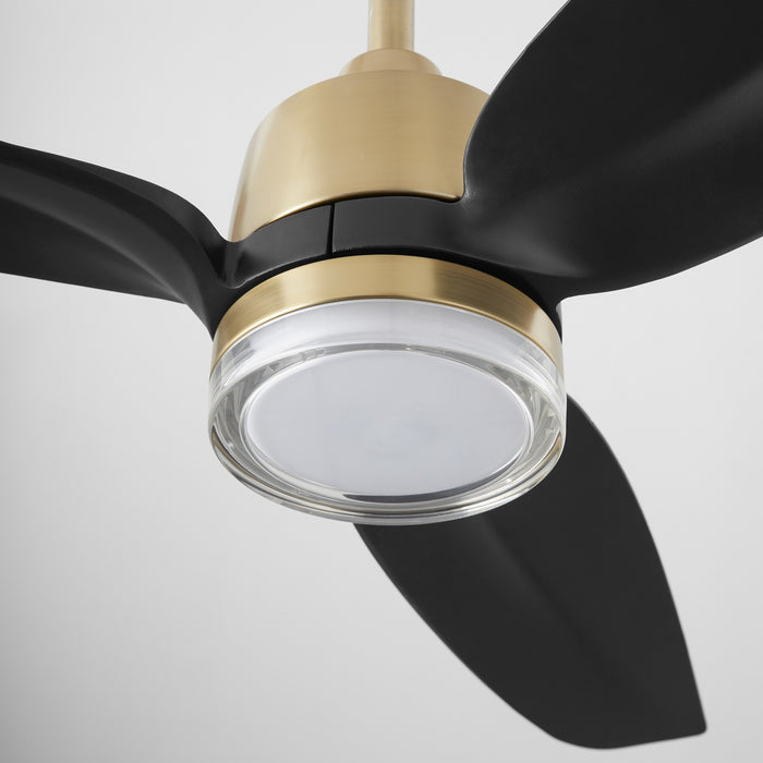Quorum 34583-80 58"Patio Fan, Aged Brass w/ MB downrod