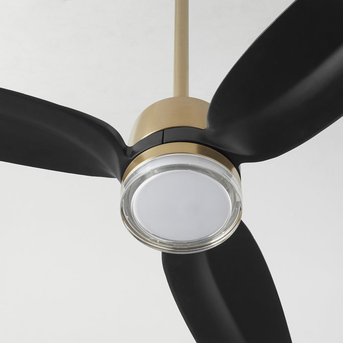 Quorum 34583-80 58"Patio Fan, Aged Brass w/ MB downrod