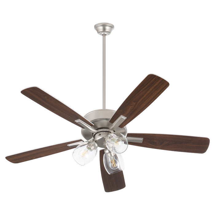 Quorum 4525-03165 52" Ceiling Fan, Satin Nickel