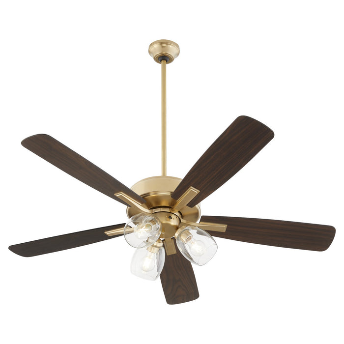Quorum 4525-0380 52" Ceiling Fan, Aged Brass