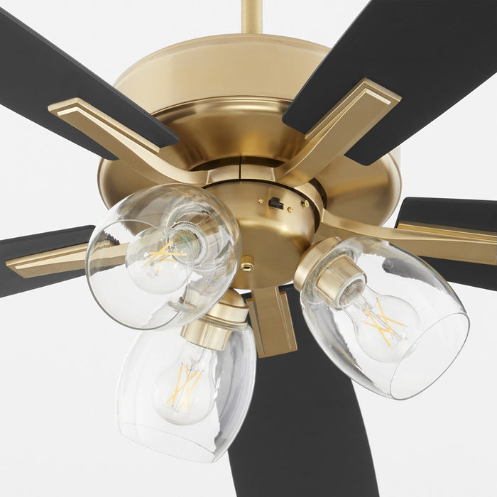 Quorum 4525-0380 52" Ceiling Fan, Aged Brass