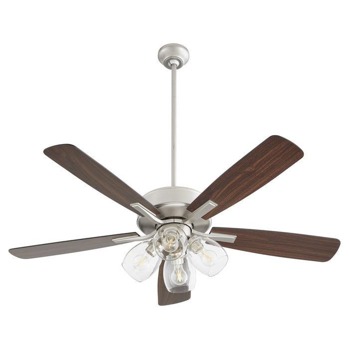 Quorum 4525-04165 52" Ceiling Fan, Satin Nickel
