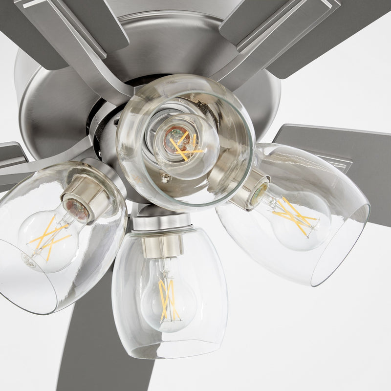 Quorum 4525-04165 52" Ceiling Fan, Satin Nickel