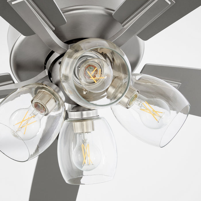 Quorum 4525-04165 52" Ceiling Fan, Satin Nickel