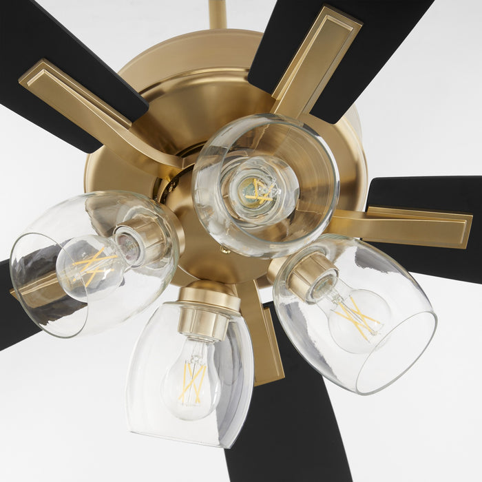 Quorum 4525-0480 52" Ceiling Fan, Aged Brass