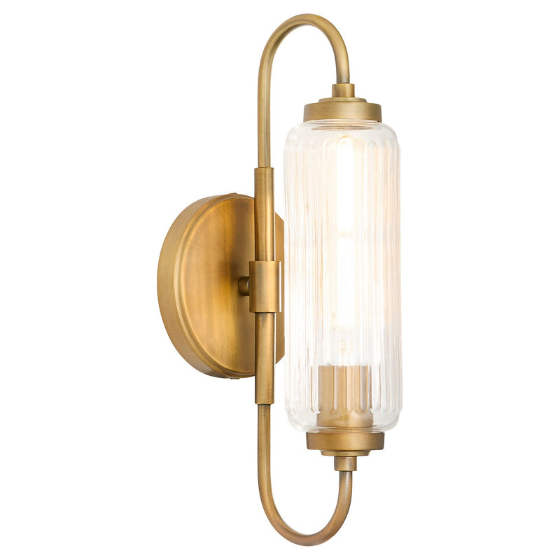 Quorum 5015-1-47 One Light Wall Mount, Brushed Brass