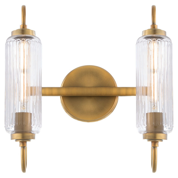 Quorum 5015-2-47 Two Light Vanity, Brushed Brass