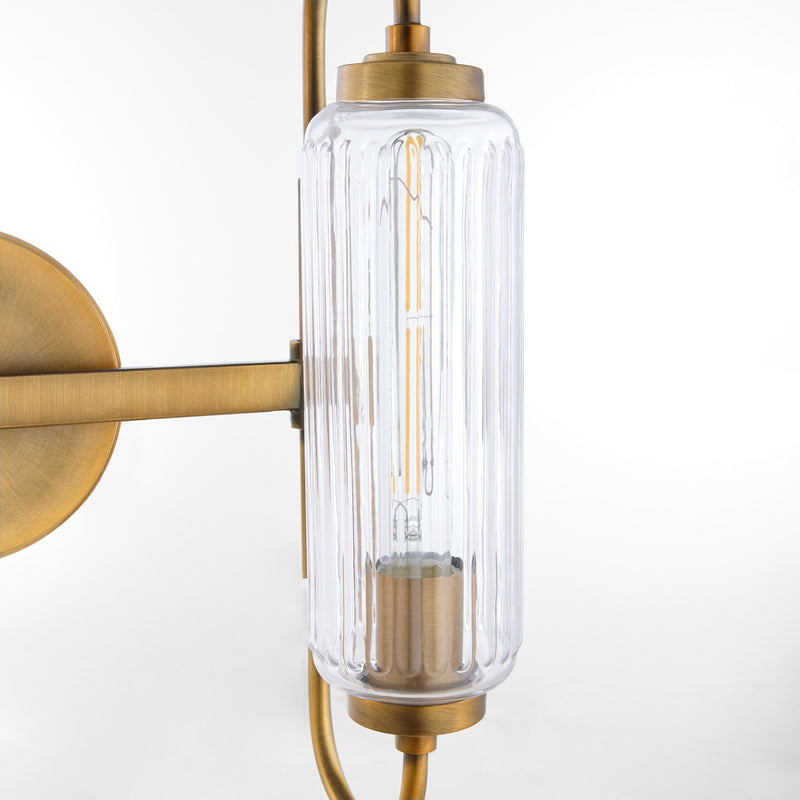 Quorum 5015-2-47 Two Light Vanity, Brushed Brass