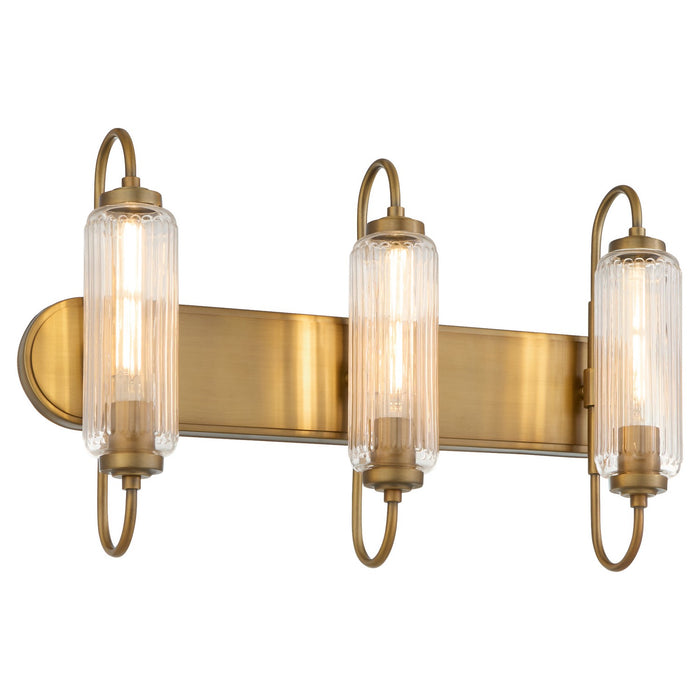Quorum 5015-3-47 Three Light Vanity, Brushed Brass