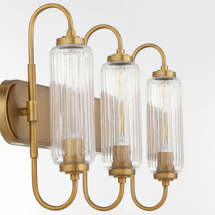 Quorum 5015-3-47 Three Light Vanity, Brushed Brass