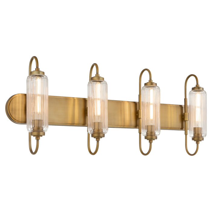 Quorum 5015-4-47 Four Light Vanity, Brushed Brass