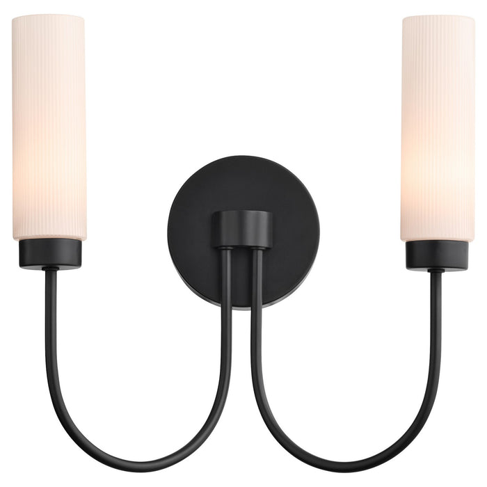 Quorum 5024-2-59 Two Light Wall Mount, Matte Black