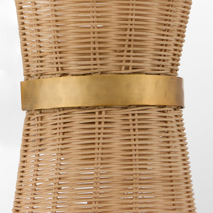 Quorum 5123-47 Two Light Wall Sconce, Brushed Brass