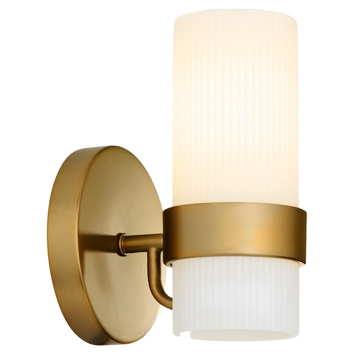 Quorum 5169-1-47 One Light Wall Mount, Brushed Brass