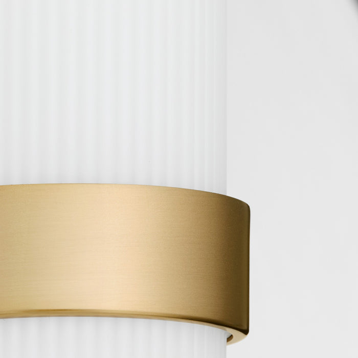 Quorum 5169-1-47 One Light Wall Mount, Brushed Brass