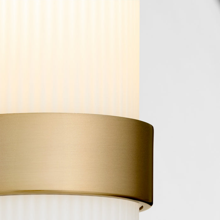 Quorum 5169-1-47 One Light Wall Mount, Brushed Brass