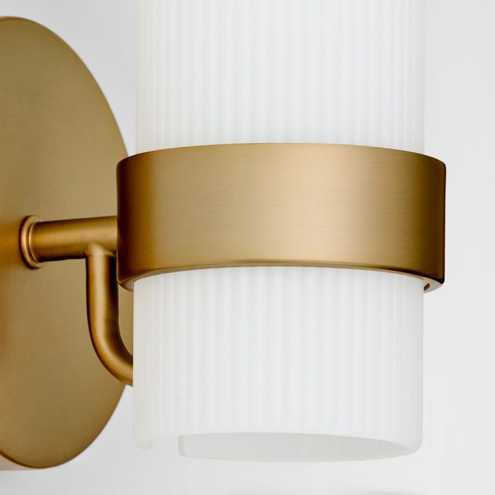 Quorum 5169-1-47 One Light Wall Mount, Brushed Brass