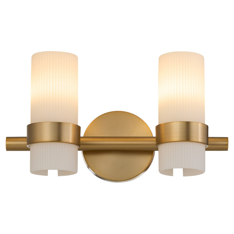 Quorum 5169-2-47 Two Light Vanity, Brushed Brass