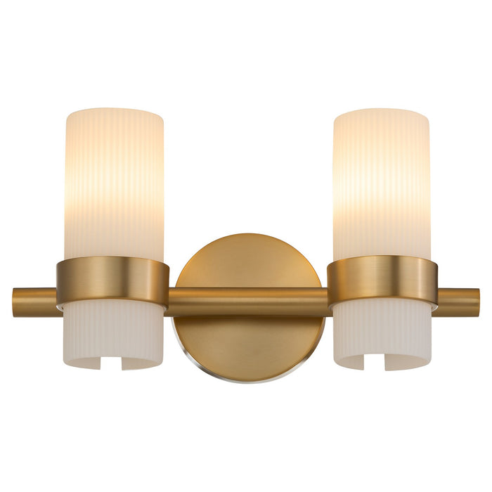Quorum 5169-2-47 Two Light Vanity, Brushed Brass