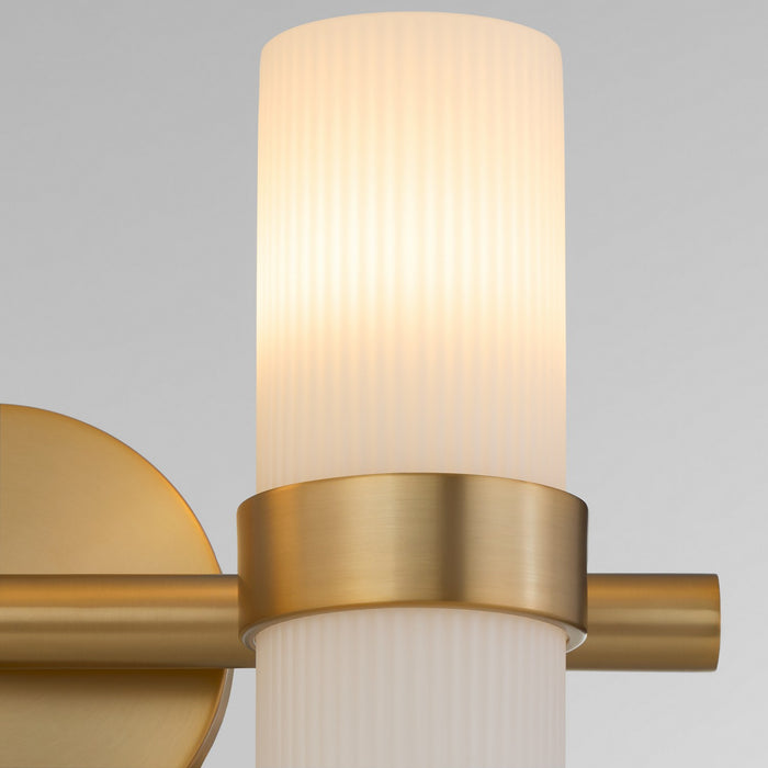 Quorum 5169-2-47 Two Light Vanity, Brushed Brass